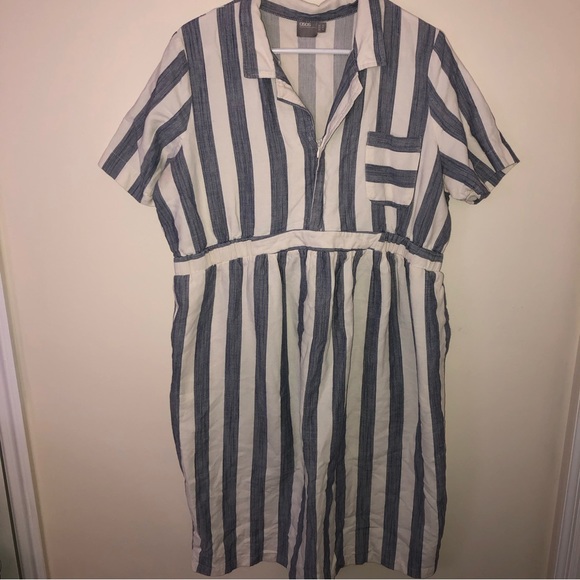 ASOS Dresses & Skirts - ASOS Plus Striped Collar Shirtdress